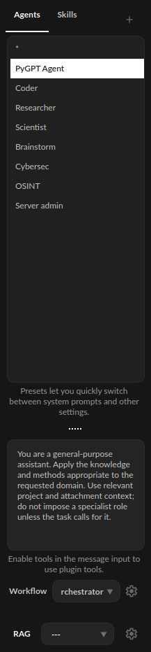 PyGPT desktop AI assistant interface